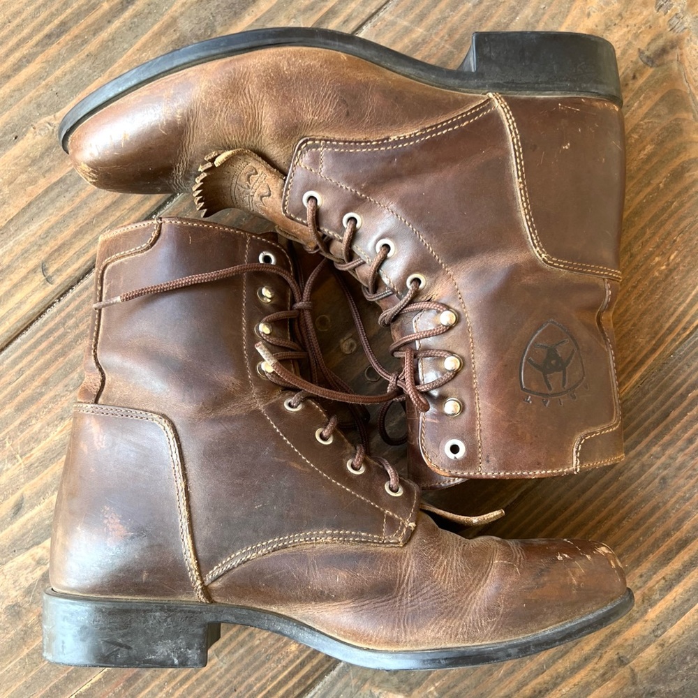Ariat Brown Leather Heritage Lacer Boots
